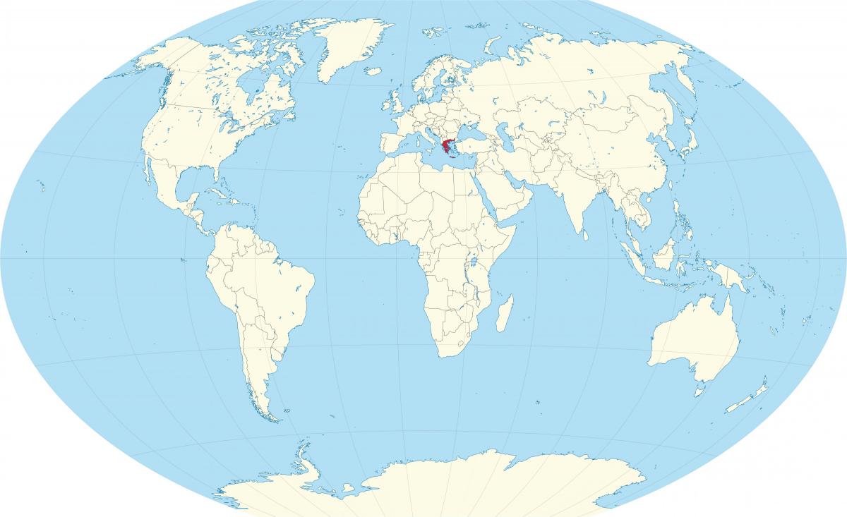 Ubicación de Grecia en el mapa mundial