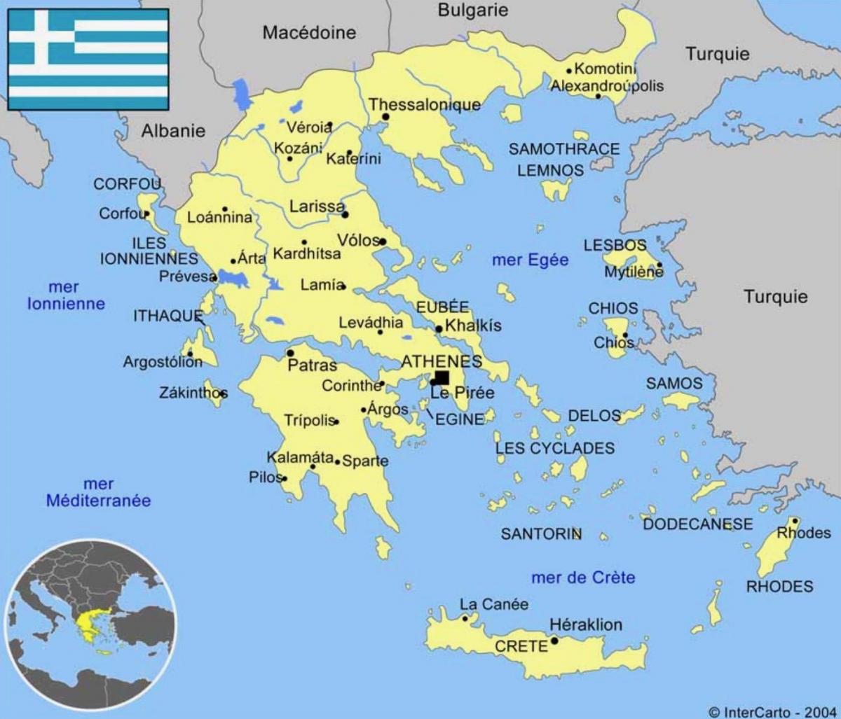 Mapa de la ciudad de Grecia