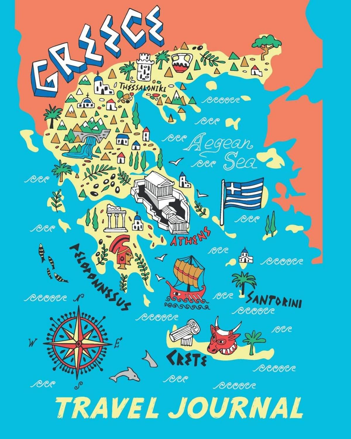 Mapa de viaje de Grecia