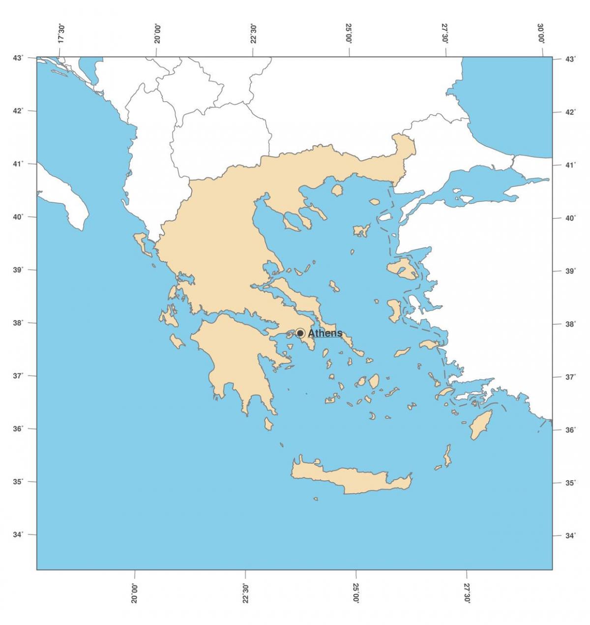 Mapa de la capital de Grecia