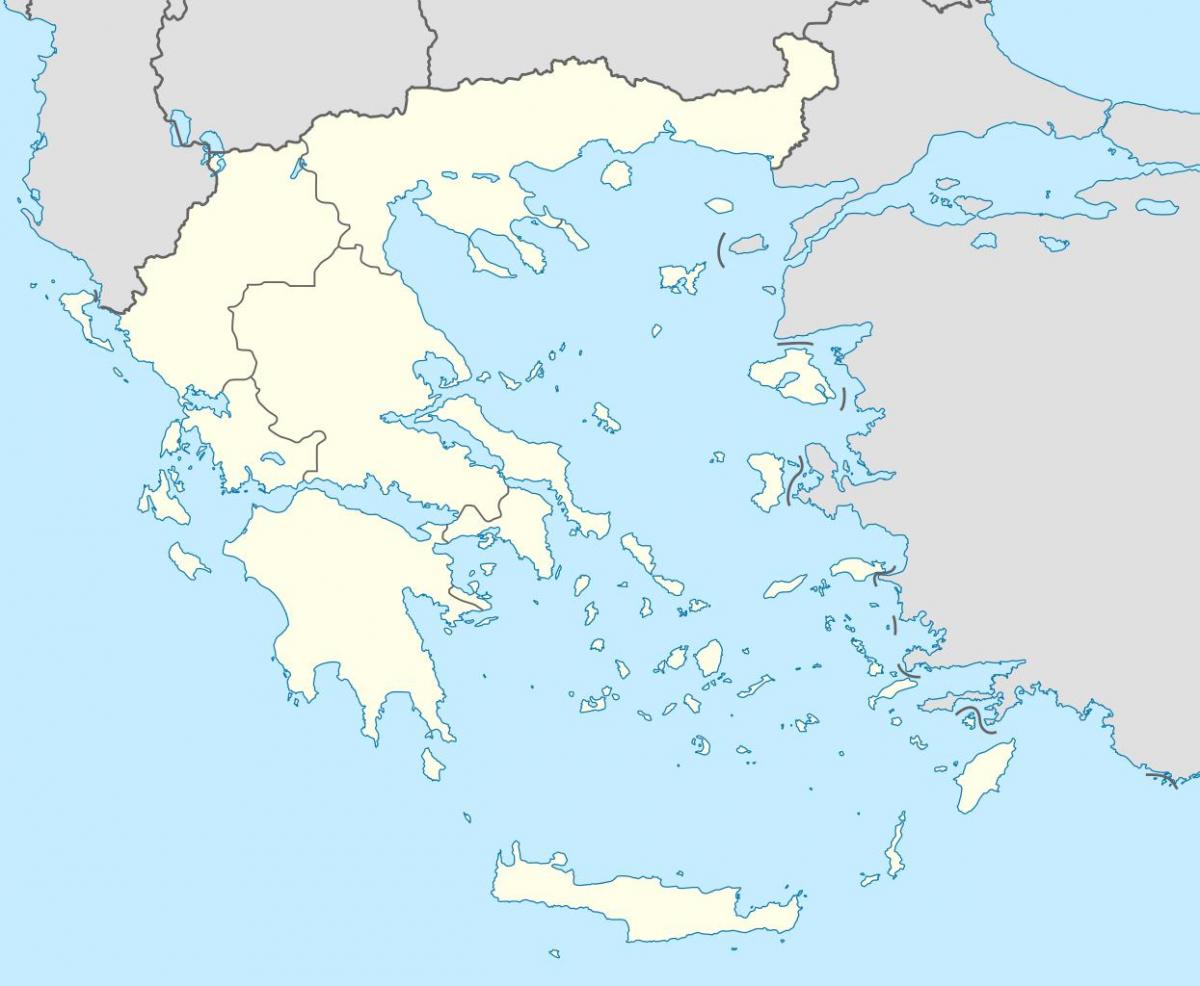 Mapa de Grecia vacío